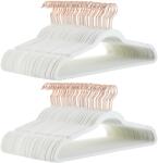 Amazon Basics Umerașe asortate pentru a susține și organiza costume, pantaloni, sacouri și pantaloni pliați, alb-ivoriu/auriu, pachet de 100 - AH_vnv1013 (AH_vnv1013)
