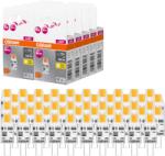 OSRAM LED BASE PIN MICRO, pachet valoric cu 50 de becuri de joasă tensiune, înlocuiește lămpile speciale PIN convenționale de 10W, alb cald (2700K), 1W, bază G4, sticlă mată, nedimmabilă, ultra-compact - 40