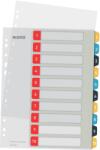 Leitz Registrul Leitz de scriere pe computer în format A4, pachet de 15, 1-10, robust, multicolor, serie confortabilă, 12470000 - 12470000-15 (12470000-15)