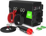 Green Cell 500W/1000W 24V la 230V Undă sinusoidală Volt Convertor de tensiune pentru mașină Invertor de putere Invertor solar Convertor DC AC Convertor de curent Caravană Priză de brichetă sinusoidală modificată
