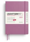 Leuchtturm1917 Calendar zilnic 2027 Medium (A5) - Engleză, Dusty Rose, 145 x 210 mm, ianuarie-decembrie (12 luni), 1 pagină pe zi, grilă orară 7: 00-22: 00, copertă cartonată, hârtie de 80 g/m2 - 400325 (400325)