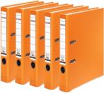 Falken 5x foldere din plastic PP-Color 5 cm înguste DIN A4 portocaliu - 15047982 (15047982)