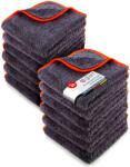 Glart 443TPO4 Set de 12 cârpe din microfibră - 600 GSM - 40x40 cm - Lavete pufoase pentru lustruire auto pentru uscare și îngrijire - ultra moi, fără scame și absorbante - pentru îngrijirea mașinii, motocic