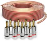 PureLink Cablu difuzor PureLink OFC 2x2.50mm2, (0.20mm), 30.0m, transparent cu caracteristică roșie, set cu 8 mufe banane - SE-SP060-030-B08 (SE-SP060-030-B08)