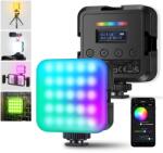 NEEWER RGB62 Lumină video RGB magnetică cu control prin aplicație Pachet de 2 camere LED de 360° 360° cu 3 pantofi reci CRI97+ 2500K-8500K 17 scene 2000mAh reîncărcabil portabil Selfie