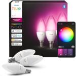 Philips Smart LED-Lampă, B39, E14, Pachet de 3, Ambianță Albă și Colorată, Lumină cu Spectru Complet 1.000 K-20.000 K, 500 lm, Extrem de Scăzut Dimmabil, Chromasync, Alexa, Google Home, Apple Home - 929004295
