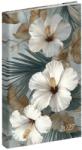 Realsystem Agendă de buzunar REALSYSTEM Picture, verticală, albă, cu imagine de hibiscus, 2027 (5811-75)