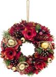 MagicHome Coronita de Craciun suspendata rosie MagicHome, 30x30x8 cm (8091928)