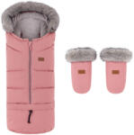 PETITEMARS PETITE&MARS Arctic 4v1 téli bundazsák szett + babakocsi kézmelegítő Fjora Old Rose