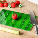 Gadget Master Tocător din sticlă cu model teren de fotbal Tocator