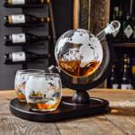 Mikamax Decantor Glob cu doua pahare Deluxe