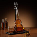 The Source Wholesale LTD Decantor Chitară cu două pahare Suport sticla vin