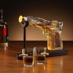 The Source Wholesale LTD Carafă pistol cu două pahare Suport sticla vin