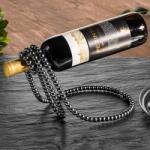 Gadget Master Suport vin perle - negru Suport sticla vin