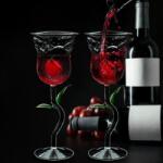 Mikamax Pahare de vin in forma de trandafiri (2 bucati) Pahar