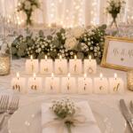 OOTB Set de lumânări pătrate „Just Married - pentru cea mai frumoasă zi din viață