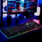 VERK GROUP Mouse pad de gaming iluminat - harta lumii Mouse pad