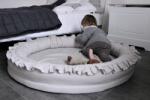 Cotton & Sweets Cuib rotund pentru copii Pure Nature Exclusive - Gri deschis