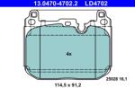 ATE Set Placute Frana, Frana Disc 13.0470-4702.2 Bmw 1/2 Gran/X1/X2 Mini Mini (13.0470-4702.2)