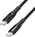 LogiLink Cablu Logilink USB 2.0 Type-C, C/M - C/M, 480 Mbit/s, 240 W, afișaj, nailon, negru, 1 m