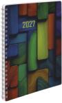 REALSYSTEM Agendă REALSYSTEM SP1 cu spirală, format A/5, săptămânală, cu pagini albe, coloane, 2027 (8311-52)