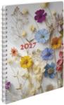REALSYSTEM Agendă REALSYSTEM SP1 cu spirală, format A/5, săptămânală, pagini albe, model „Akvarell 2027 (8311-50)