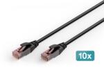ASSMANN Cablu de legătură Digitus CAT6 U-UTP, 2 m, negru (pachet de 10 bucăți) (DK-1617-020-OD-10)