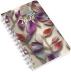 Realsystem Agendă de buzunar REALSYSTEM SP3 cu spirală, mini, 78x128 mm, săptămânală, albă, cu pagini plate, cu motiv tropical, 2027 (8811-54)
