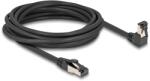 Delock Cablu de rețea Delock RJ45 Cat. 8.1 S/FTP cu îndoire de 90 de grade în jos / drept, 5 m, negru