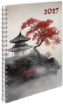 REALSYSTEM Agendă REALSYSTEM SP1 cu spirală, format A/5, săptămânală, cu pagini albe, fabricată în Japonia, 2027 (8311-51)