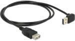 Delock Easy-USB 2.0-A: cablu prelungitor USB 2.0-A cu conector tată orientat în sus/jos și conector mamă, lungime 1 metru