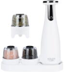 Adler Electric Salt and Pepper Rasnita electrica, 7 W, Oprire automată după 3 minute, Alb (AD 4449w)
