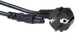 ACT Powercord, conector de rețea Schuko CEE 7/7 tată (înclinat) - C5 IEC, 1, 5 m, negru (AK5408)