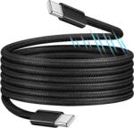 LogiLink Cablu Logilink USB 2.0 Type-C, C/M - C/M, cu conectori magnetici, 100 W, din nailon, negru, 1 m