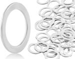 TYPEC Set 20 Șaibe Distanțiere pentru Pedale Bicicletă din Inox, Diametru Exterior 19.8 mm, Diametru Interior 15 mm, Grosime 0.9 mm, Inele Plate de Protecție Braț Pedalier MTB / Cursieră, Argintiu