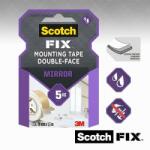 TYPEC Bandă Dublu Adezivă pentru Montare Oglinzi Scotch-Fix (3M) 19 mm x 5 m, Fixare Puternică și Rezistentă la Umiditate, Spumă Adezivă de Înaltă Aderență Fără Găurire, pentru Baie, Hol și Suprafețe Netede