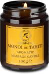 TYPEC Lumânare pentru Masaj Cald Monoi de Tahiti 100 g, din Ceară Naturală de Soia, Ulei de Cocos și Oleorășină de Vanilie, Ulei Hidratant de Corp, Aromaterapie și Relaxare