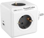 allocacoc Prelungitor cubic, Powercube by Allocacoc, USB-C, 4 prize, alb/gri (2.10432/DEOUAC)