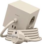 AVOLT Prelungitor cubic, AVOLT, Square 1, 3 prize, 2xUSB-C, 1.8 metri, crem (SQ1-EUFC20-18BE)