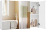 VASAGLE Dulap de baie cu oglinda, VASAGLE, 90 x 15 cm, alb (BBK032W01)