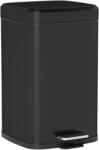 HomCom Coș de gunoi dreptunghiular cu pedală 20 L din metal, cu capac, găleată detașabilă, antiamprentă, negru | Aosom Romania (851-039V01BK) Cos de gunoi