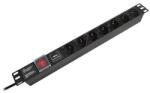 Emtex PDU RACK 19 INCH 7 PRIZE SWITCH 16A 2M EMTEX (KOM-EMT4)