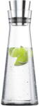 emsa FLOW Slim glass carafe, jug (transparent/stainless steel) (515675) - vexio