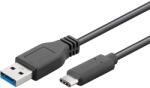Goobay USB-A 3.0 plug > USB-C plug reversible, cable (black, 3 meters) (73141)
