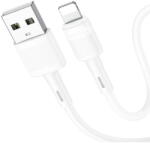 hoco. Cablu Date si Incarcare USB la Lightning HOCO X83 Victory, 1 m, 2.4A, Alb (cab/da/us/hoc/x8/1m/24/al)