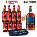 Robinsons Trooper Csomag (8xTrooper Ale sör 4, 7% 0, 5 L üveges+ 1 Iron Maiden rum 40% 0, 7 l)