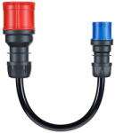 go-e adapter for Gemini flex 22 kW, CEE red three-phase current 32A > CEE blue 16A (black, 30cm) (CH-04-01)