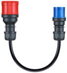 go-e adapter for Gemini flex 11 kW, CEE red three-phase current 16A > CEE blue 16A (black, 30cm) (CH-04-31)