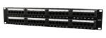 Gembird PATCH PANEL GEMBIRD 48 porturi, Cat6, 2U pentru rack 19", suport posterior pt. gestionare cabluri, black (NPP-C648CM-001)
