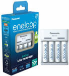 Panasonic Eneloop BQ-CC61 Ni-MH Akkumulátor Töltő + 4db 2000mAh (AA / R6) Ceruza Újratölthető Elem